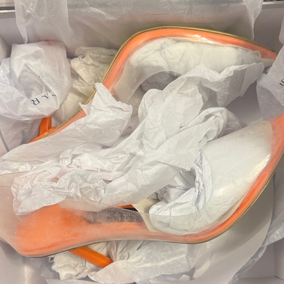 Jessica Rich transparent Orange and White Women's Heels - Picture 1 of 5